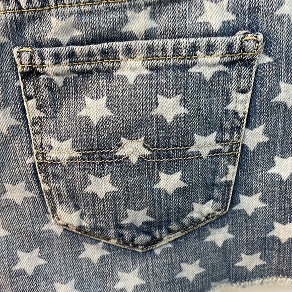 ARIZONA JEAN CO. Stars & Stripes Daisy Dukes Short shorts Distressed - Picture 6 of 12